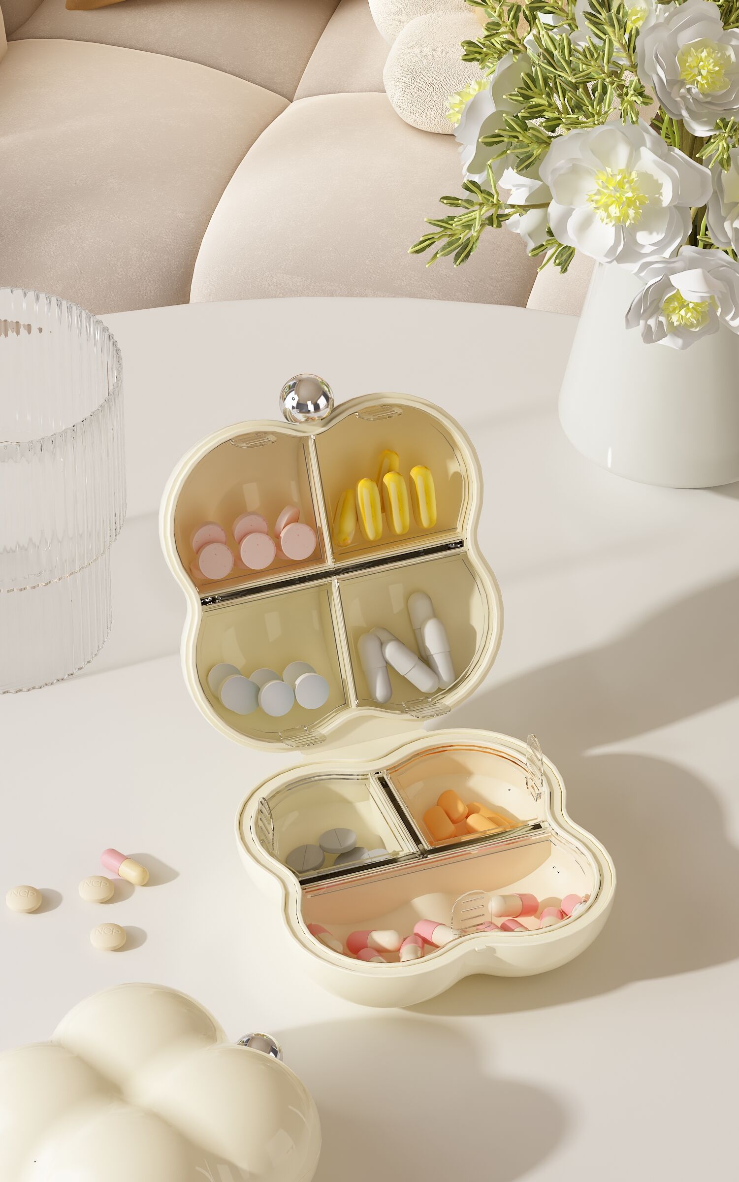 CY 24 Original Portable Travel Medicine Box Cotton Candy Styled Sealed Food Grade Multifunctional Small Storage Box details