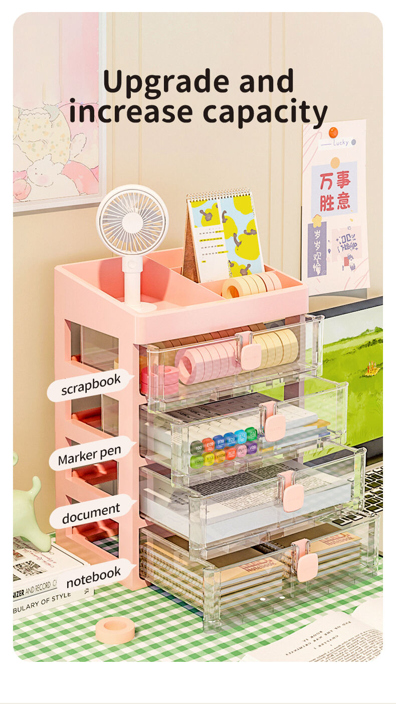 Kids storage box plastic white two-layer small storage and organizers three-layer drawer storage box factory