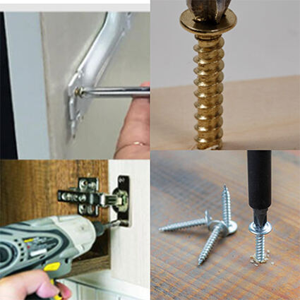 Self tapping screws are used for fixing various boards and assembling furniture