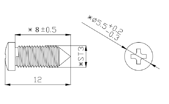 M3X8 Stainless Steel ISO Standard Metric Self-Tapping Screws Pan Head Cross Groove round Head Furniture Installation Accessories details