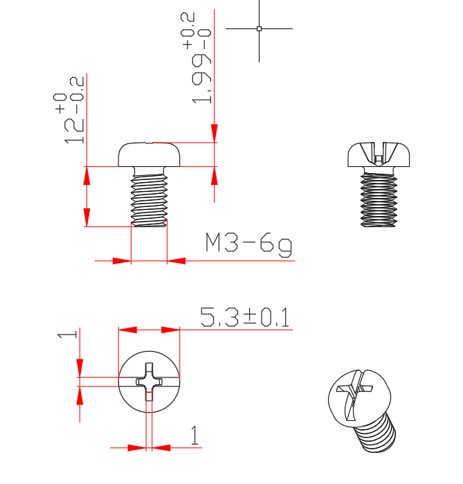 Manufacture Eleven Slot Pan Head iron plated Screw ISO Standard Iron Plated with Blue and White Zinc manufacture