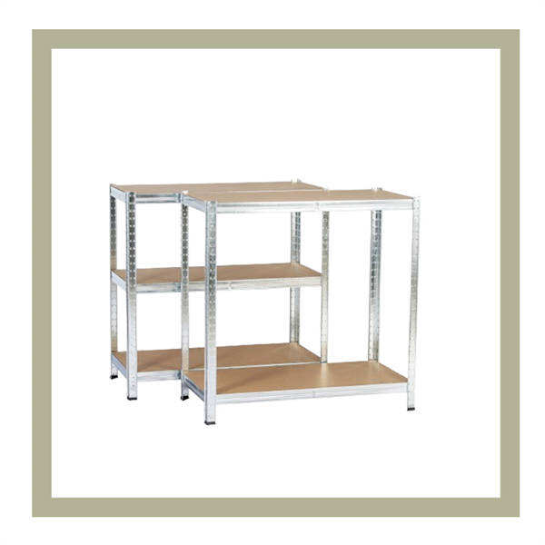 Heavy-duty stainless steel rack shelving built to last and withstands heavy loads.