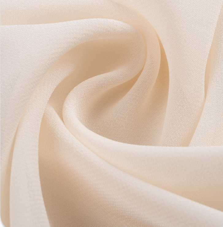 75D 2800 twist Georgette Chiffon Fabric 100% Polyester Chiffon Pearl Fabric for Dress details