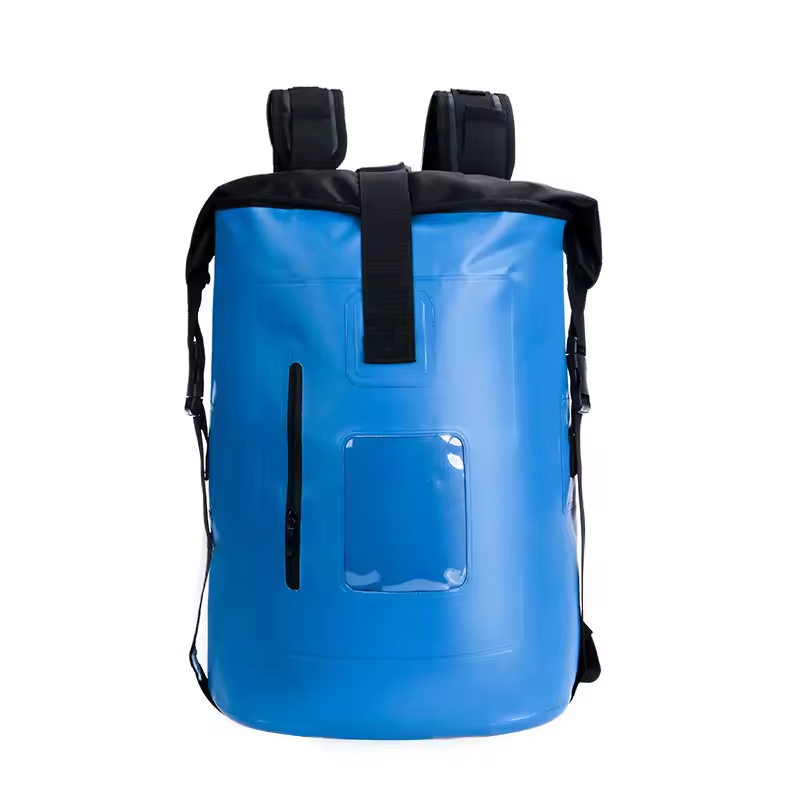 Camping 20L Roll Top PVC Dry Bag Beach Floating Waterproof Backpack For Kayaking Boating Rafting