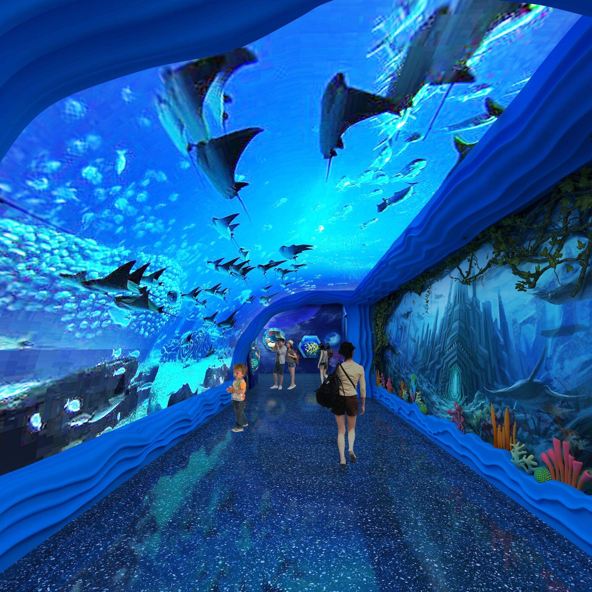 Голям аквариум Fujian Zijin Marine World