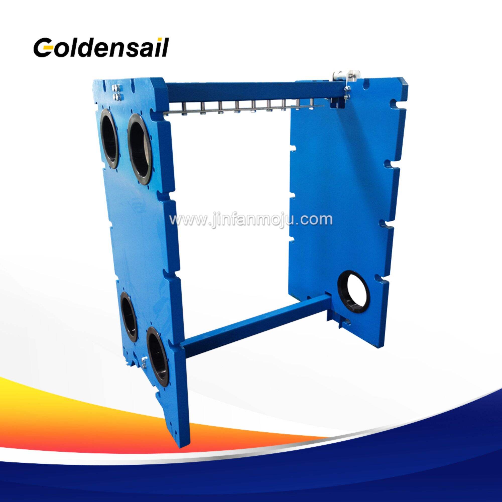 Power coated plate heat exchanger frame