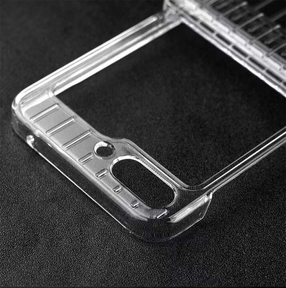 Laudtec SJK122 High Quality Transparent Fold Luggage Mobile Cases Pc Phone Case For Samsung Galaxy Z Flip5 Flip4 Flip3 5G Flip manufacture