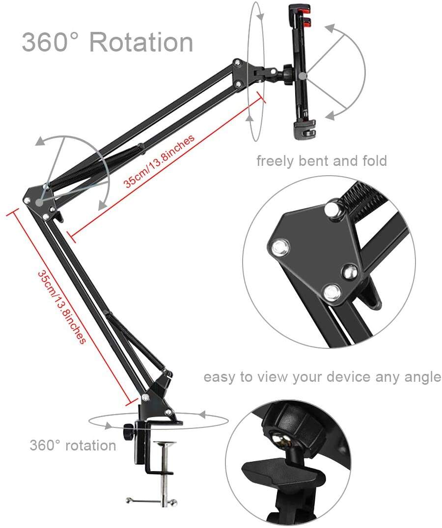 Laudtec Universal Mobile Phone Stand Tablet Lazy Bracket Adjustable Portable Flexible Lazy Bed Holder For IPad factory