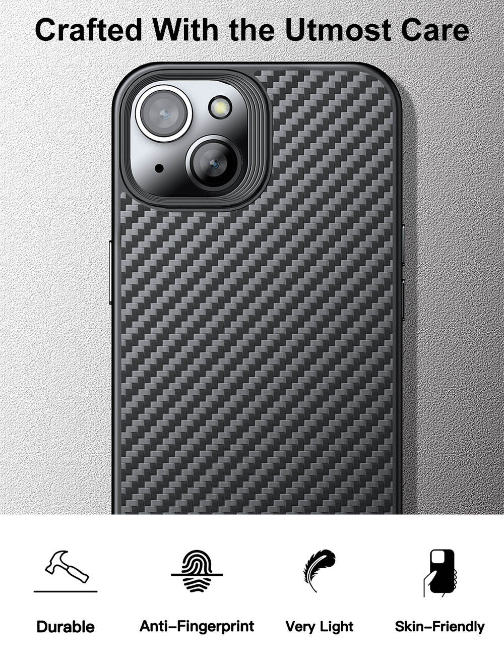 WLONS WLS14 Skin Friendly Drop Proof Carbon Fiber Frosted Suction Mobile Tpu Phone Case For Iphone 15 Plus manufacture