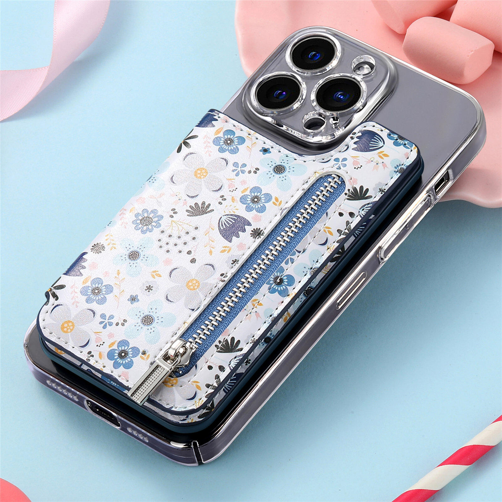 Laudtec Wallet03 Pro Max 15 Magnetic 14 Mini Card Mobile Cases Phone Flower Case Magsafe Leather Wallet For Iphone Apple manufacture