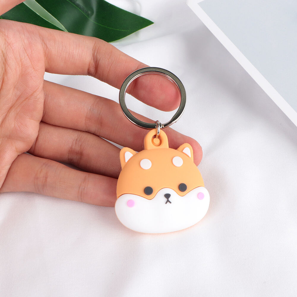 3D Cartoon Case For Airtag Case Silicone Cute Bear Dog Locator Tracker Protecter Cover For Airtags Case with Keychain details