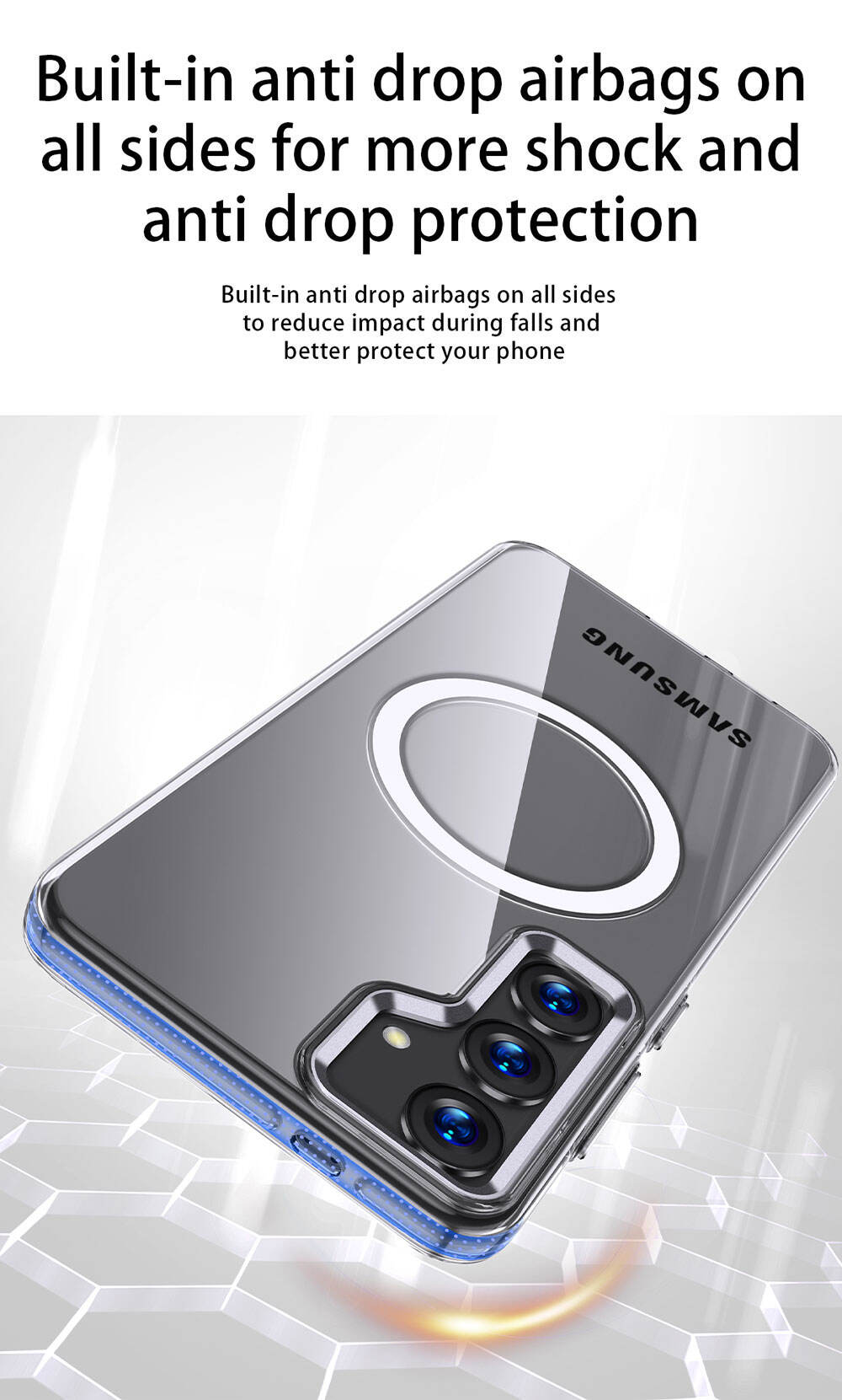 Clear Phone Case For Samsung S24 Drop Proof Soft Tpu Mobile Anti Fall Cover Customize Transparent A96 details