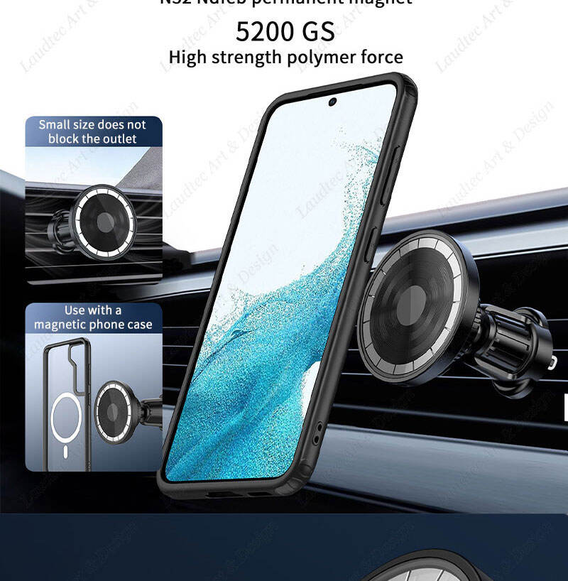 Laudtec SJJ002 Adjustable Rotating 360 Wireless Charger Holders Mount Flexible Universal Mobile Magnetic Stand Car Phone Holder factory