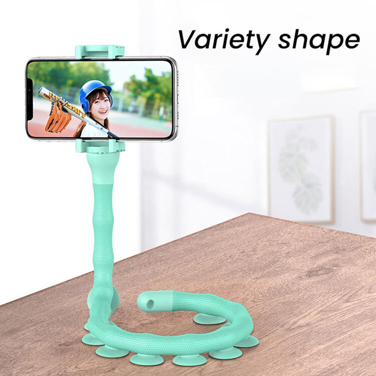 Laudtec Suction Cup Support Wall 360 Rotating Desktop Mobile Phone Holder Cute Caterpillar Lazy Bracket Phone Bracket details
