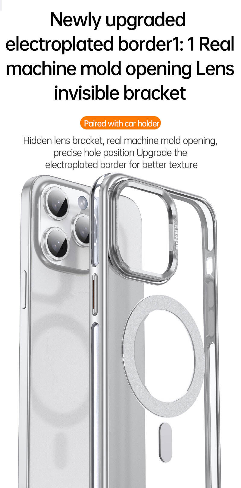 Laudtec SJK258 Card Holder Kickstand Customize Anti Fall Magnetic Transparent Cover Tpu Pc Phone Case For Iphone 14 Pro Max supplier