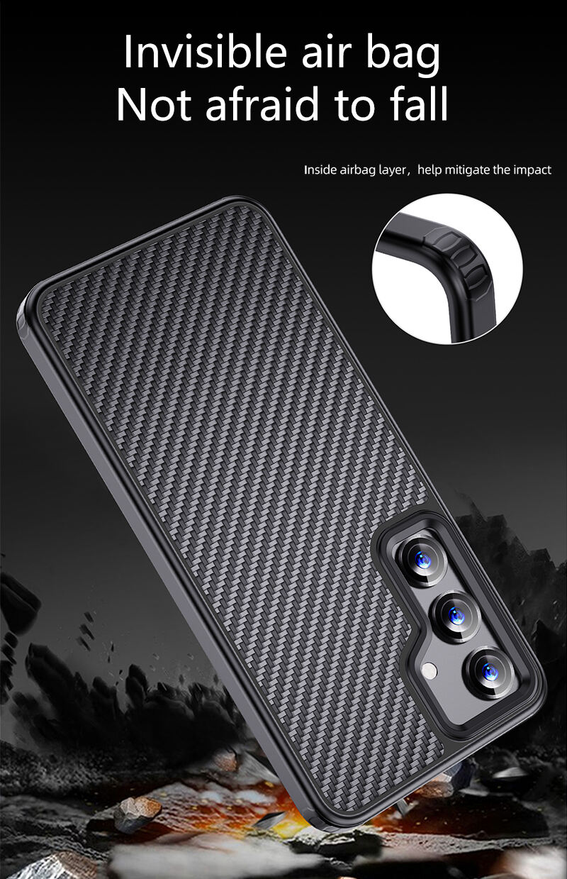 WLONS WLS08 Drop Proof Carbon Fiber Frosted Suction Mobile Tpu Phone Case For Samsung Galaxy S24+ S24 Ultra details