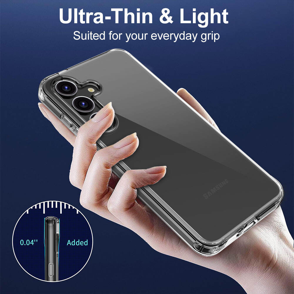 Laudtec SJK269 Tpu Pc Precision Hole Clear Phone Case For Samsung Galaxy S24+ S24 Fe S23+ S23 S22 Ultra 5G factory