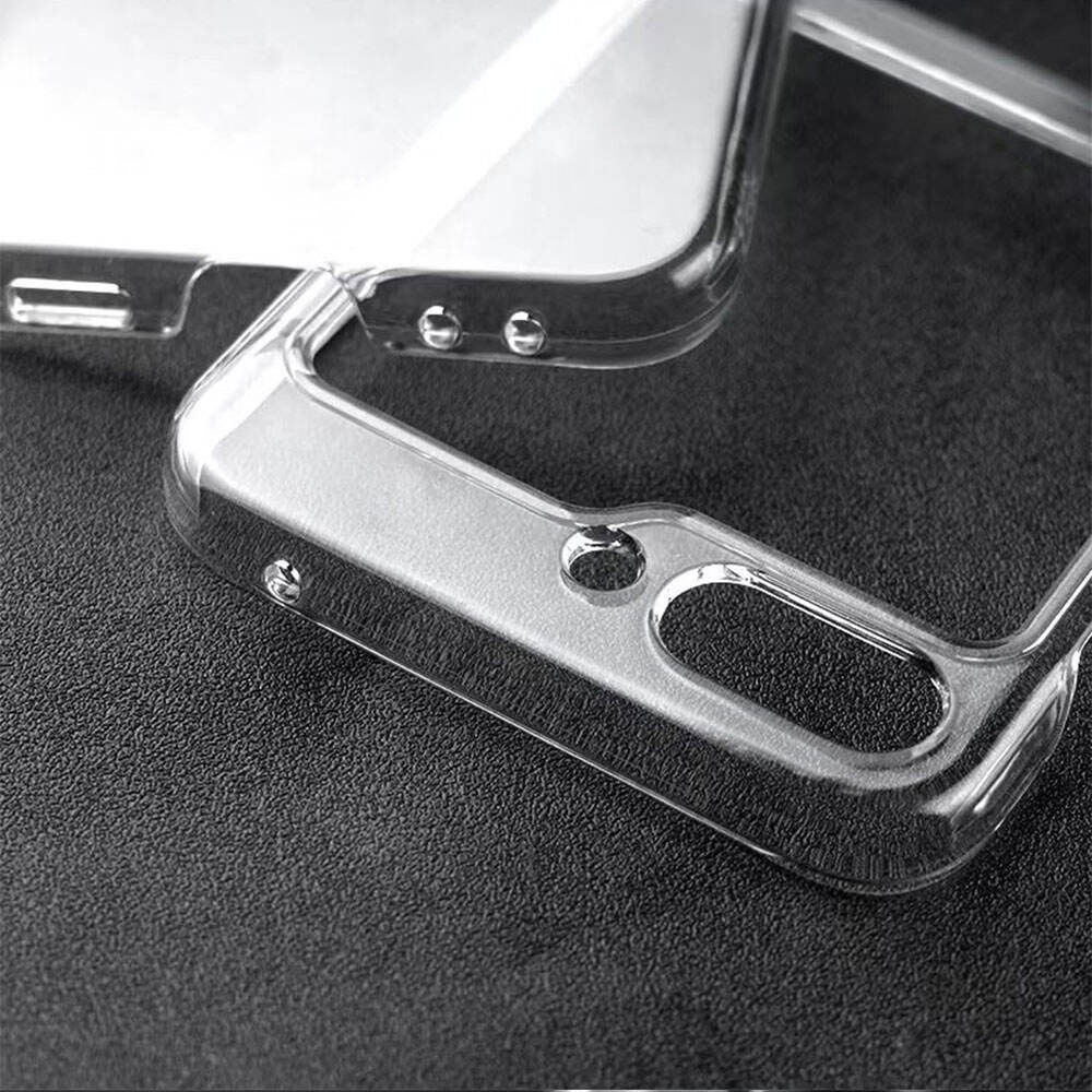 Laudtec SJK122 High Quality Transparent Fold Luggage Mobile Cases Pc Phone Case For Samsung Galaxy Z Flip5 Flip4 Flip3 5G Flip details