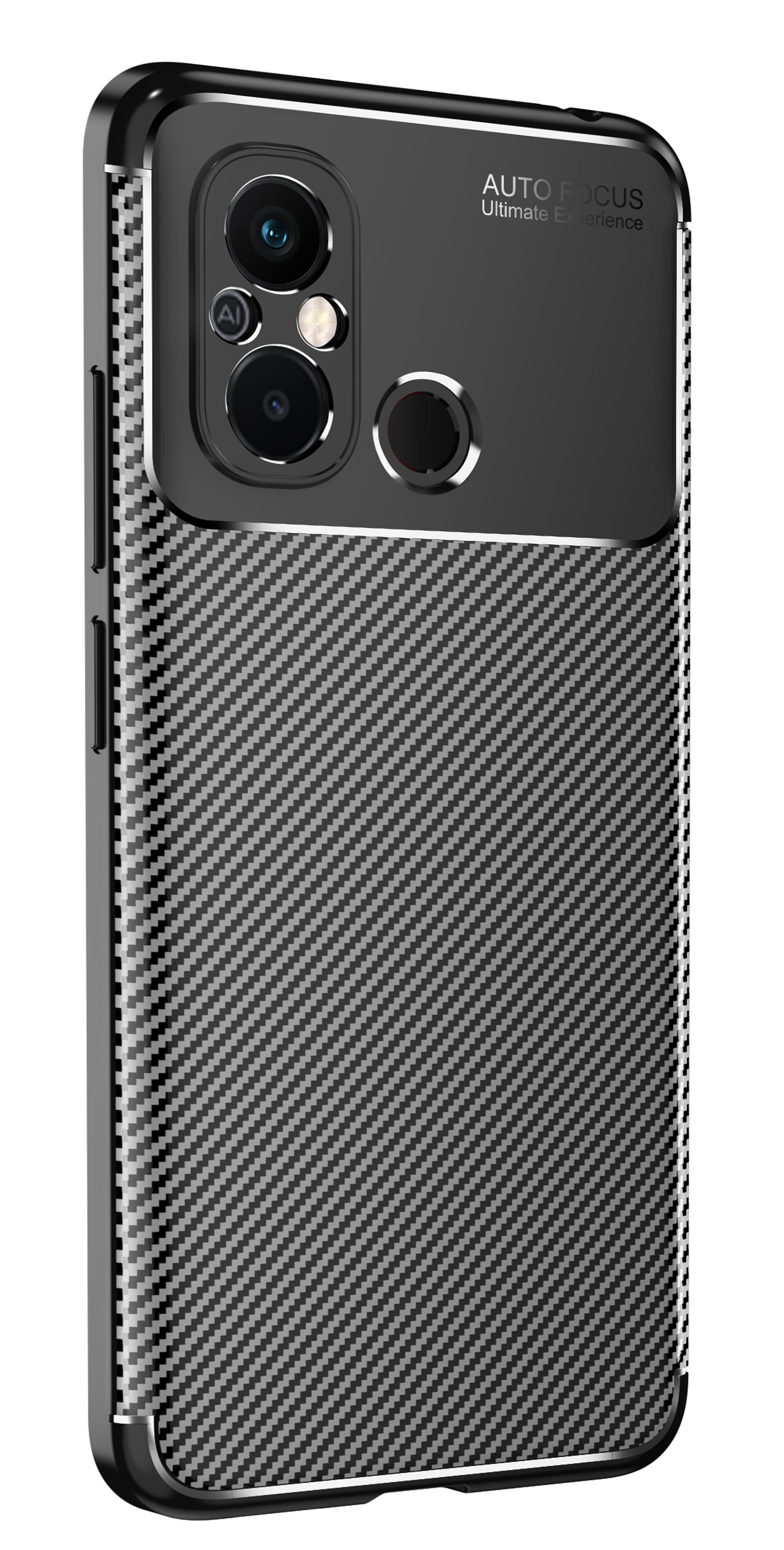 Laudtec SJK261 Skin Friendly Drop Proof Frosted Suction Mobile Carbon Fiber Tpu Phone Case For Redmi 12C