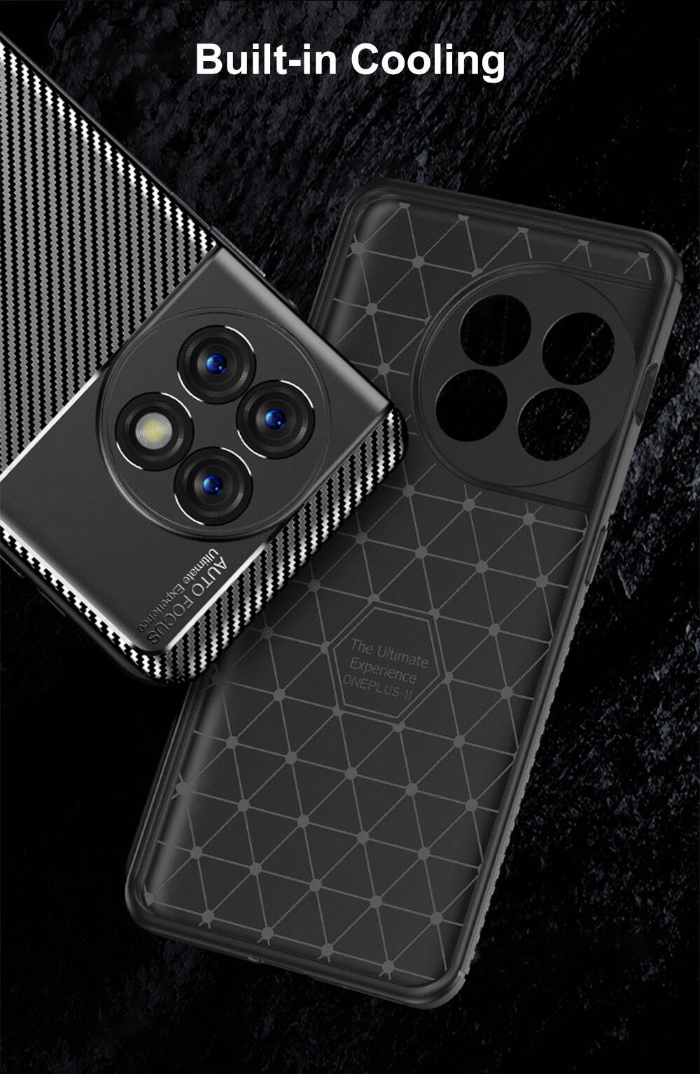 Laudtec SJK280 Frosted Suction Mobile Drop Proof Precision Hole Cover Carbon Fiber Tpu Pc Phone Case For One Plus Ace2V details