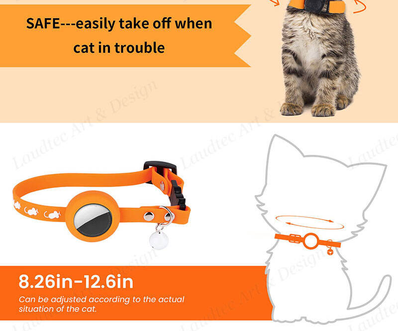Laudtec ZZK01 Underwater Protection Cover Magnetic Key Metal Cute Silicone Waterproof Dog Cat Collar Holder Airtag Case factory