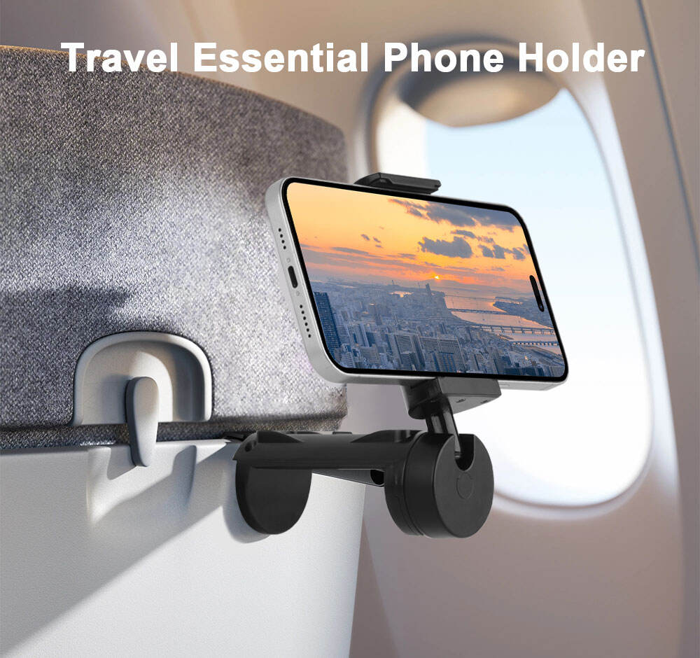 Laudtec SJJ086 Metal Desk Top Airplane Travel 360 Rotating Folding Stand Portable Cell Finger Grip Live Stream Phone Holder factory