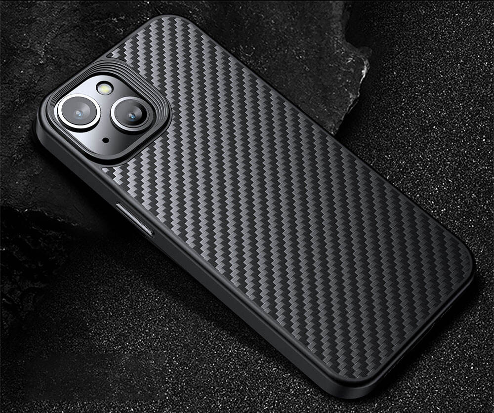 WLONS WLS14 Skin Friendly Drop Proof Carbon Fiber Frosted Suction Mobile Tpu Phone Case For Iphone 15 Plus manufacture