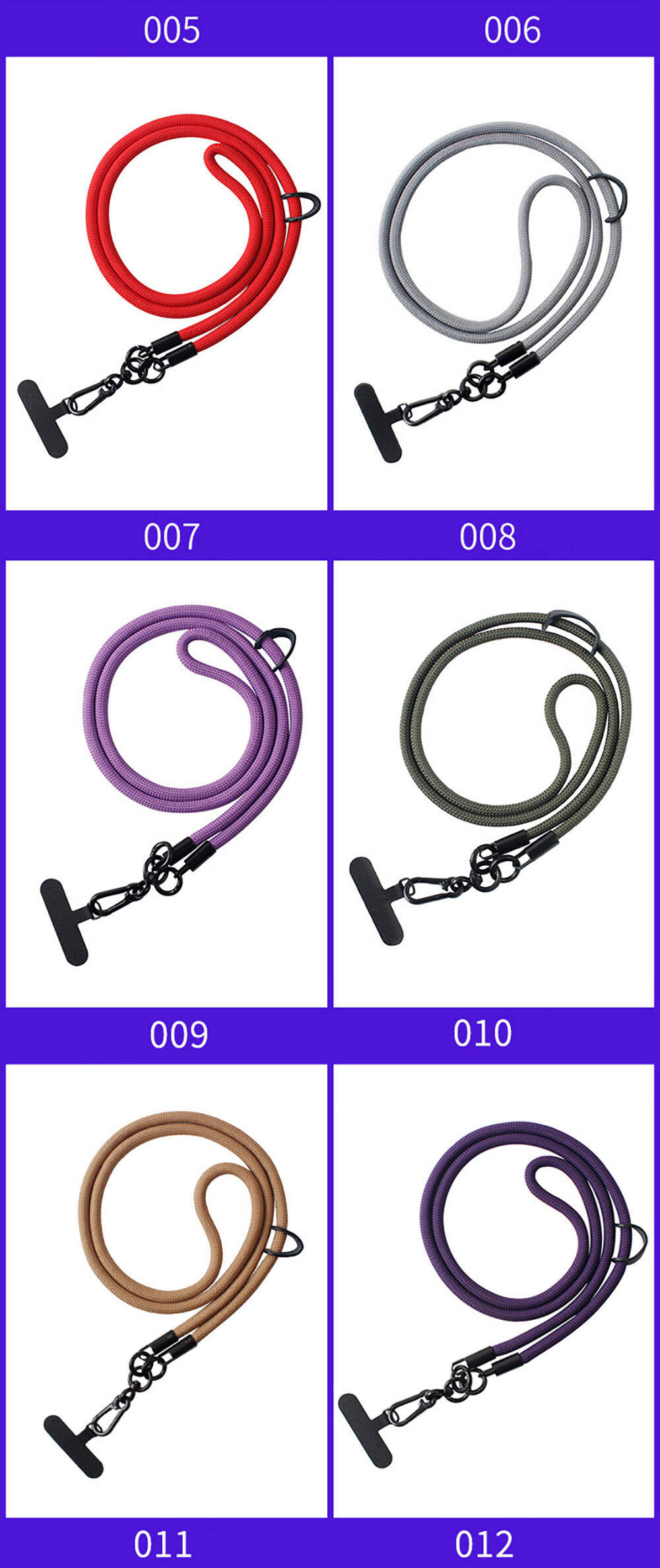 Laudtec SJS002 Accessories Customized Adjuster Adjustable Rope Case 2 In 1 Cell Strap Mobile Chain Phone Lanyard supplier