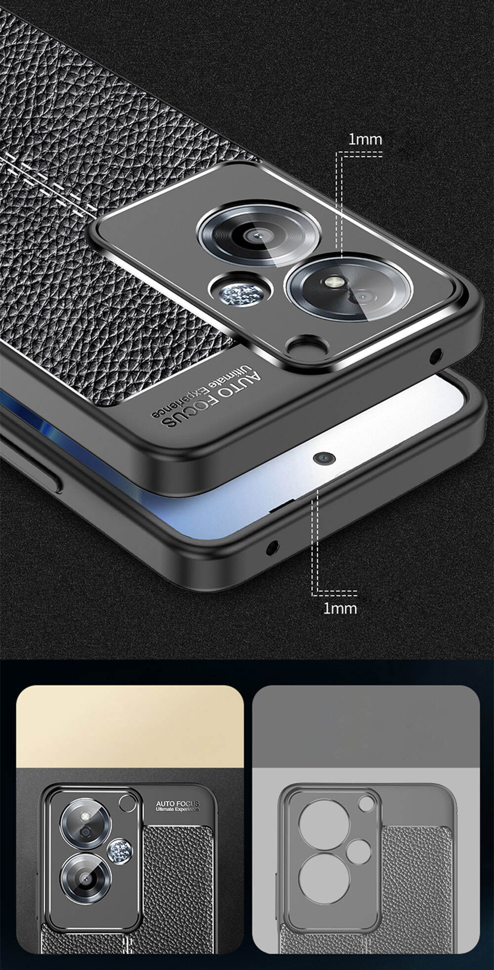 Laudtec WLS02 Skin Friendly Lychee Plating Mobile Camera Lens Protection Drop Proof Tpu Phone Case For Oppo A79 A2 5G manufacture