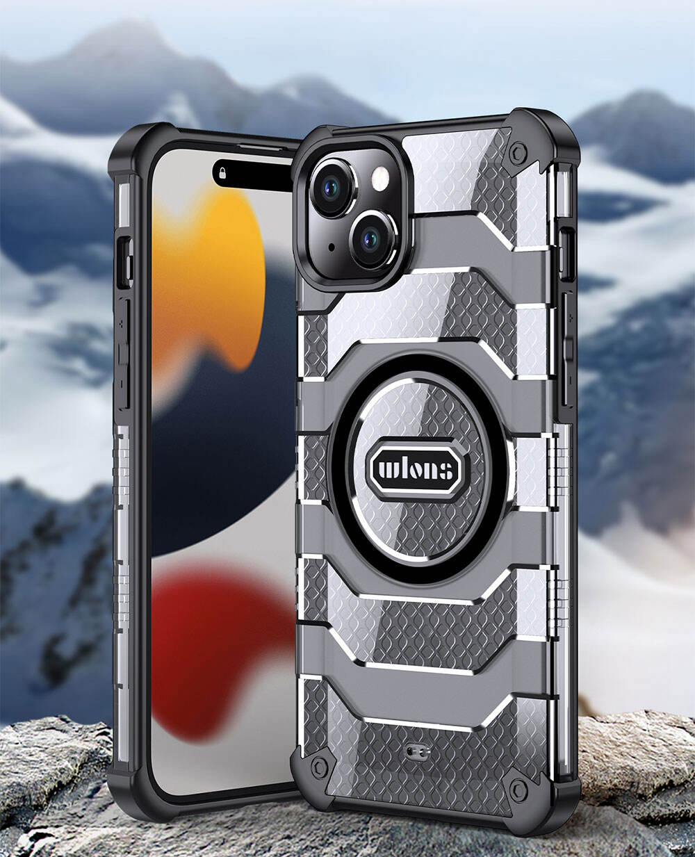 WLONS WLS29 Frosted Suction Mobile Skin Friendly Drop Proof Carbon Fiber Tpu Phone Case For Iphone 15 Plus manufacture