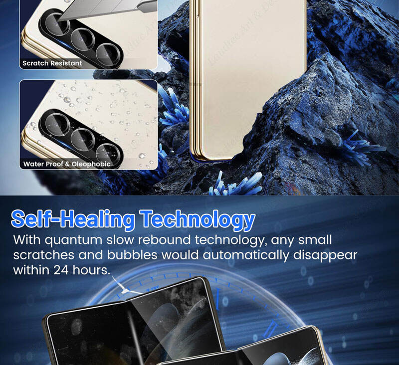 Laudtec GHM009 With Built In Waterproof Case Phone Tempered Glass Protector Samsung Screen Protectors For Galaxy Z Fold 5 supplier