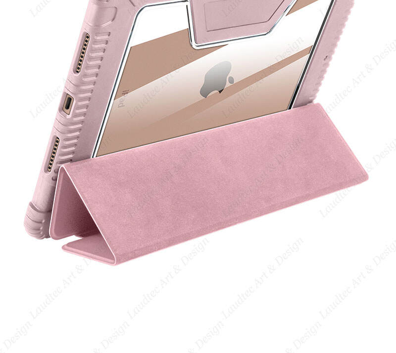 Laudtec PBK024 High Quality Hard Tpu Trifold Stand Slim Light Cover Frosted Transparent Anti Drop Tablet Case For Ipad 9.7 manufacture
