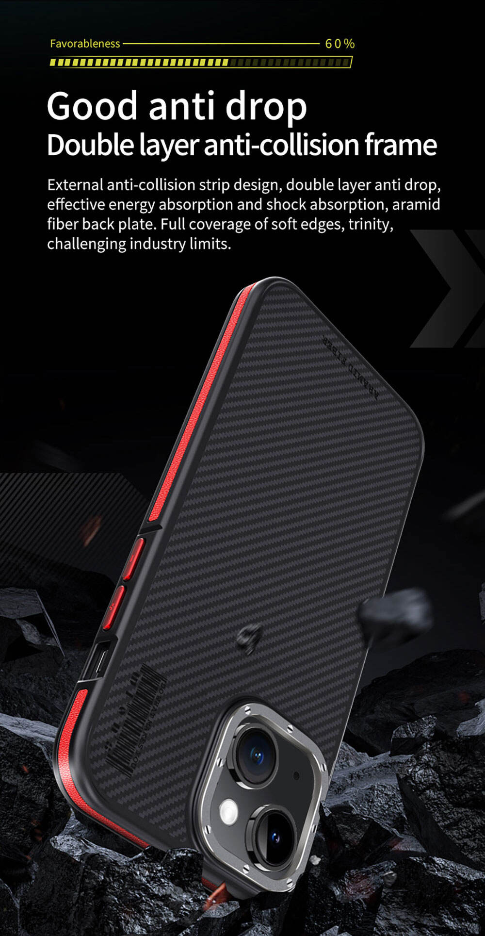 WLONS WLS26 Drop Proof Skin Friendly Carbon Fiber Frosted Suction Mobile Tpu Phone Case For Iphone 15 14 Plus manufacture