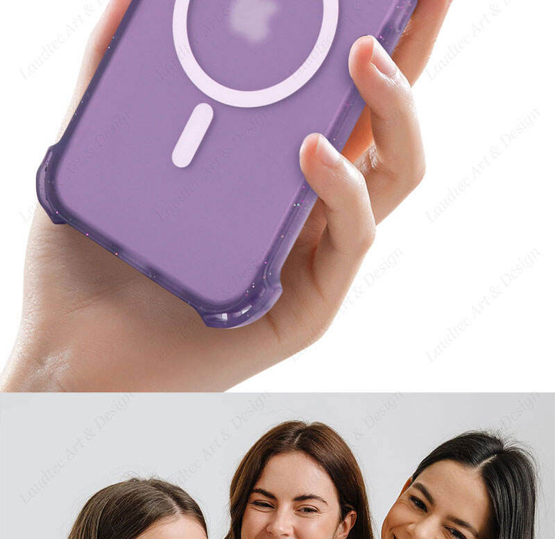 Laudtec SJK047 Frosted Matte Transparent Magnetic Drop Protection Tpu Pc Phone Case For Iphone 15 14 13 12 11 Plus Pro Max factory