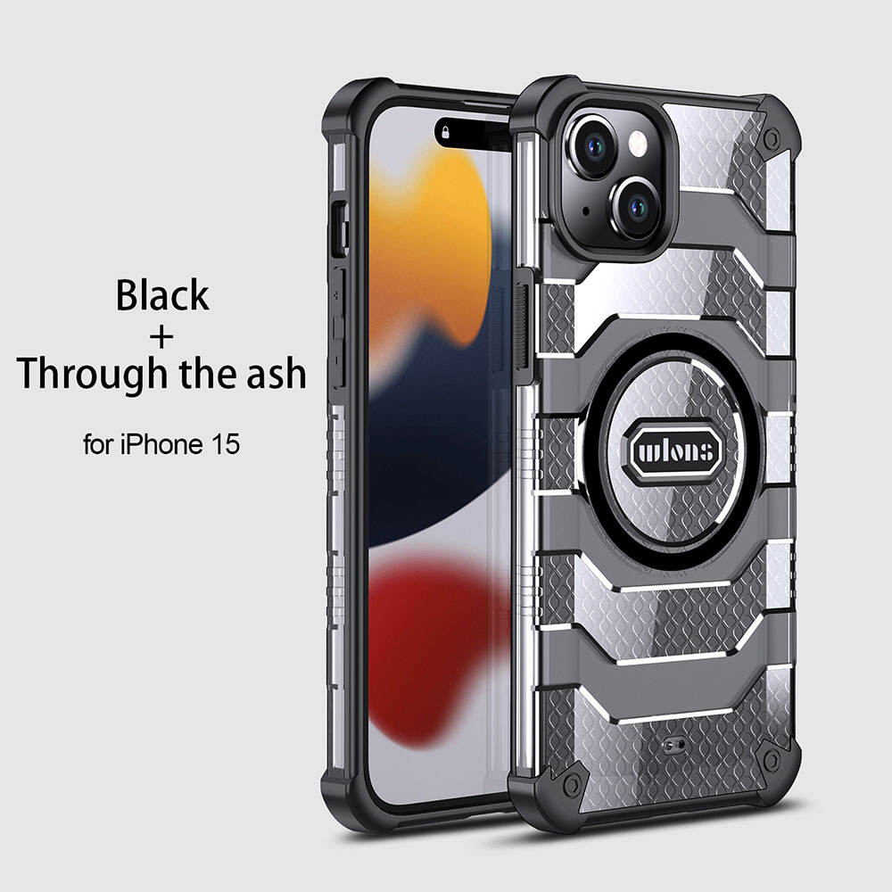 WLONS WLS29 Frosted Suction Mobile Skin Friendly Drop Proof Carbon Fiber Tpu Phone Case For Iphone 15 Plus