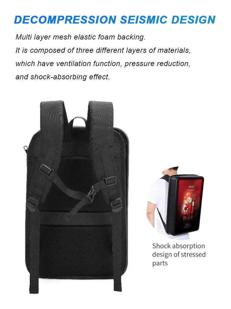 Outdoor 21.5 inch LCD Backpack Water-proof Walking Billboard Android Advertising Billboard Wifi Battery power details