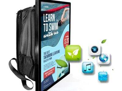Outdoor Mobility Solutions with LCD Advertising Backpacks