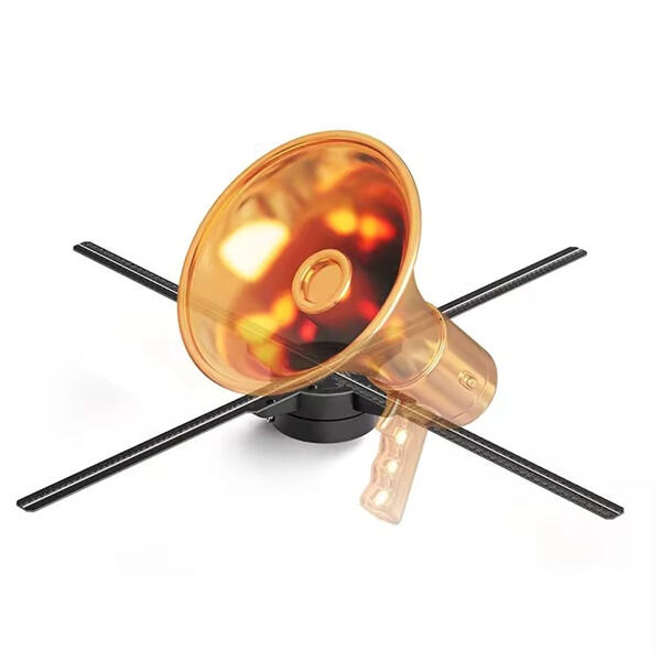 الاندماج النهائي بين الفن والتكنولوجيا - مروحة مشغل الهولوجرام ثلاثي الأبعاد