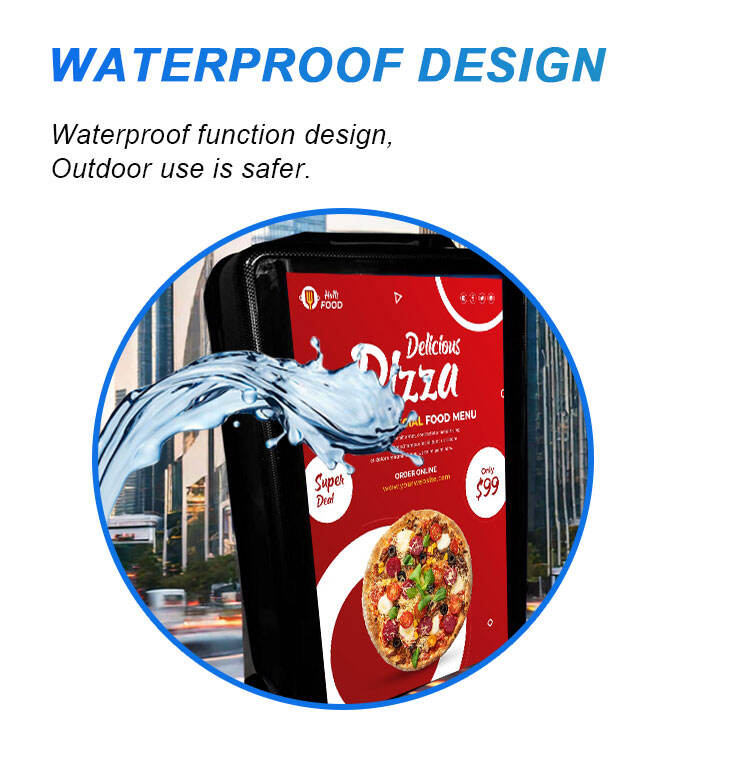 Outdoor 21.5 inch LCD Backpack Water-proof Walking Billboard Android Advertising Billboard Wifi Battery power details