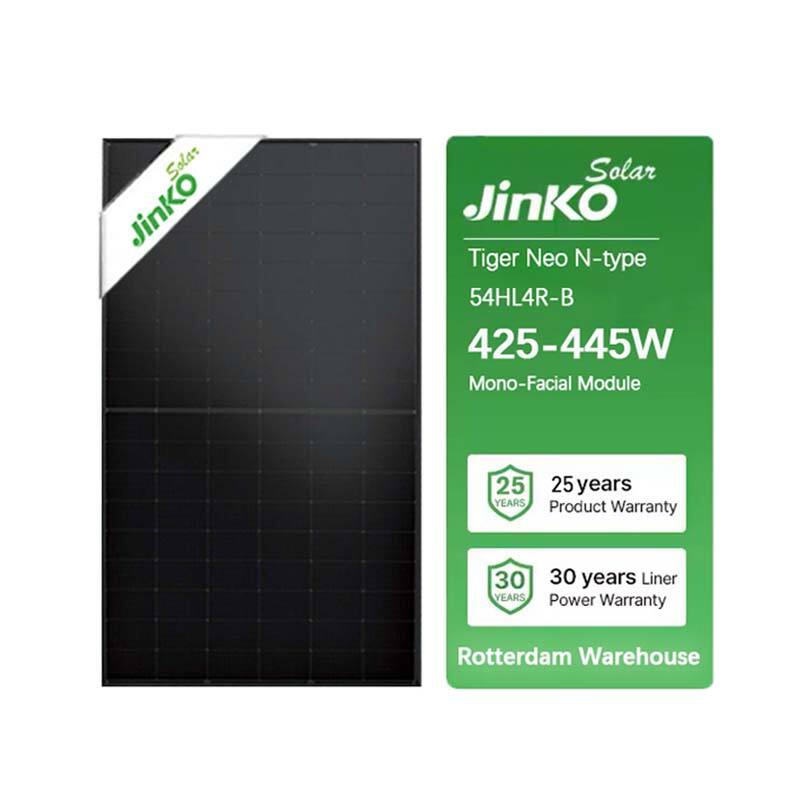 Jinko solar panel TigerNeo 54HL4R-B N-type All Black Mono Facial Module 425W 430W 435W 440W 445W