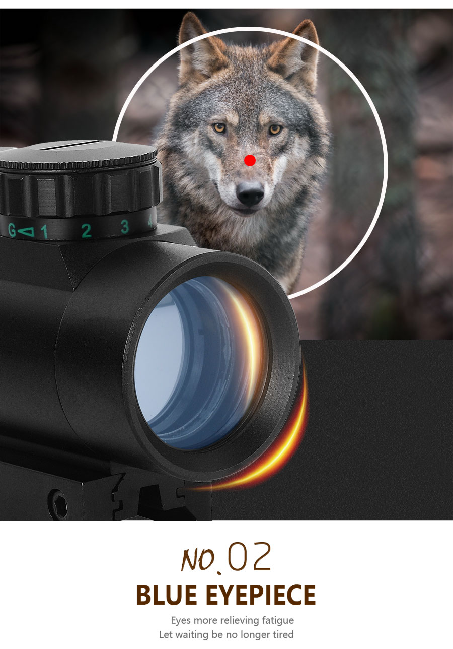 product factory price oem tactical 1x40mm reflex sight red dot lighted hunting scope optics red green dot reflex sight fits 20mm mount-7