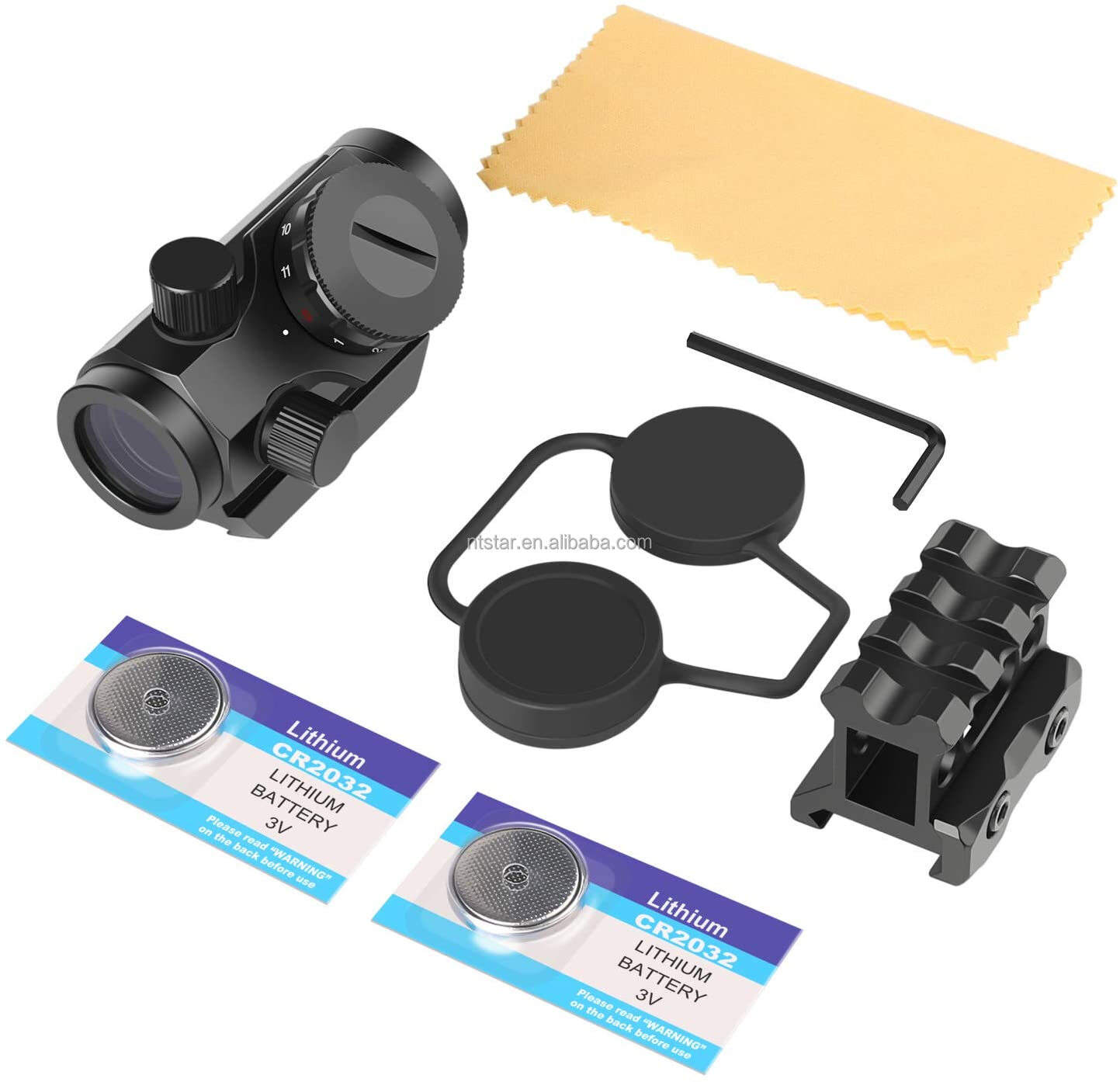 product goodluck ao adjustable red dot sight scope waterproof hd glass lens reflex tactical hunting accessories with laser model-7