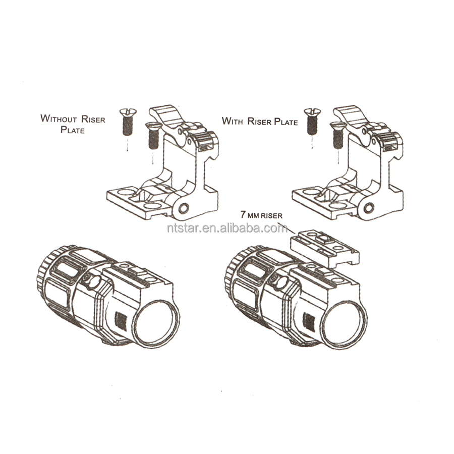 product hunting scope g33 tan magnifier 3x zoom holographic red dot scope optical sight scope-5