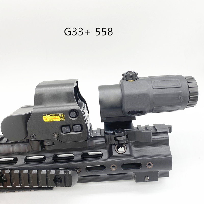 product goodluck 3x magnifier 558 holographic scope with g33 combination red dot sight for hunting-7