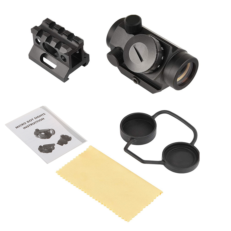 product oem fog proof tactical holographic m1 adjustable reflex green red dot sight scope sight 1x20mm scope fit 20mm with rise mount684-6