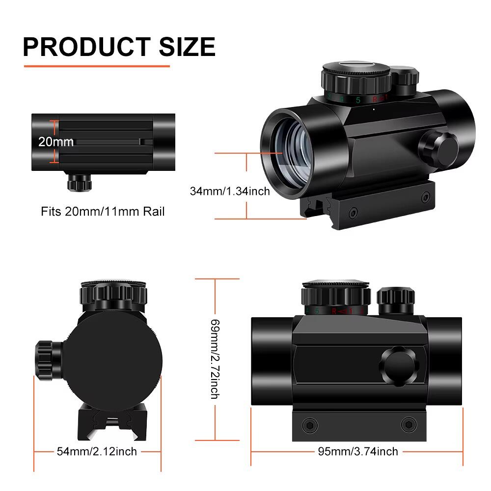 product factory customize reflex sight 1x30 red green dot sight scope with four pattern tactical hunting scopes in stock for outdoor use-6