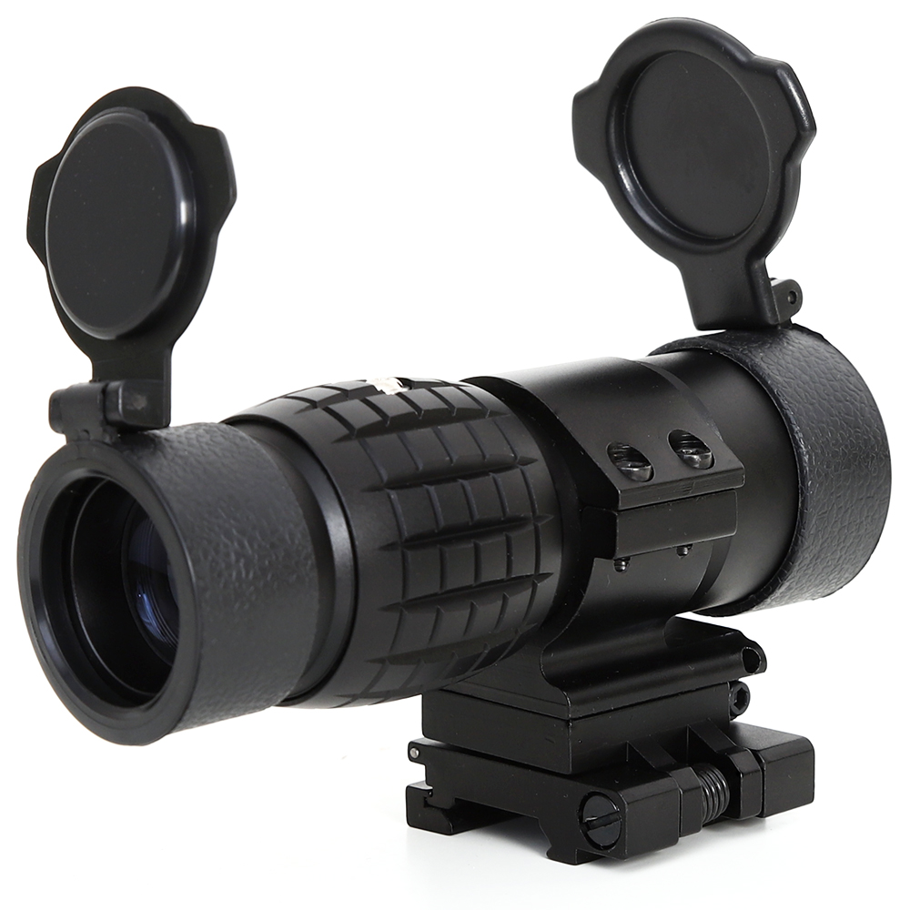 product 3x magnifier scope optics holography hunting optical scope tactical flip to side quick detach compatible with 20mm-6