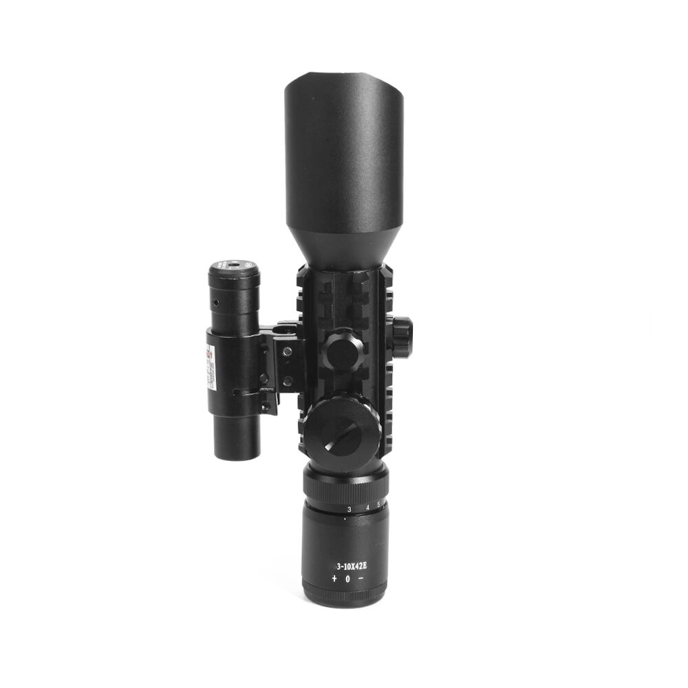 product gluck oem combo m9 optics red green illumination scope 3 10x40 eg hunting sight scope with red dot laser for outdoor activities-8