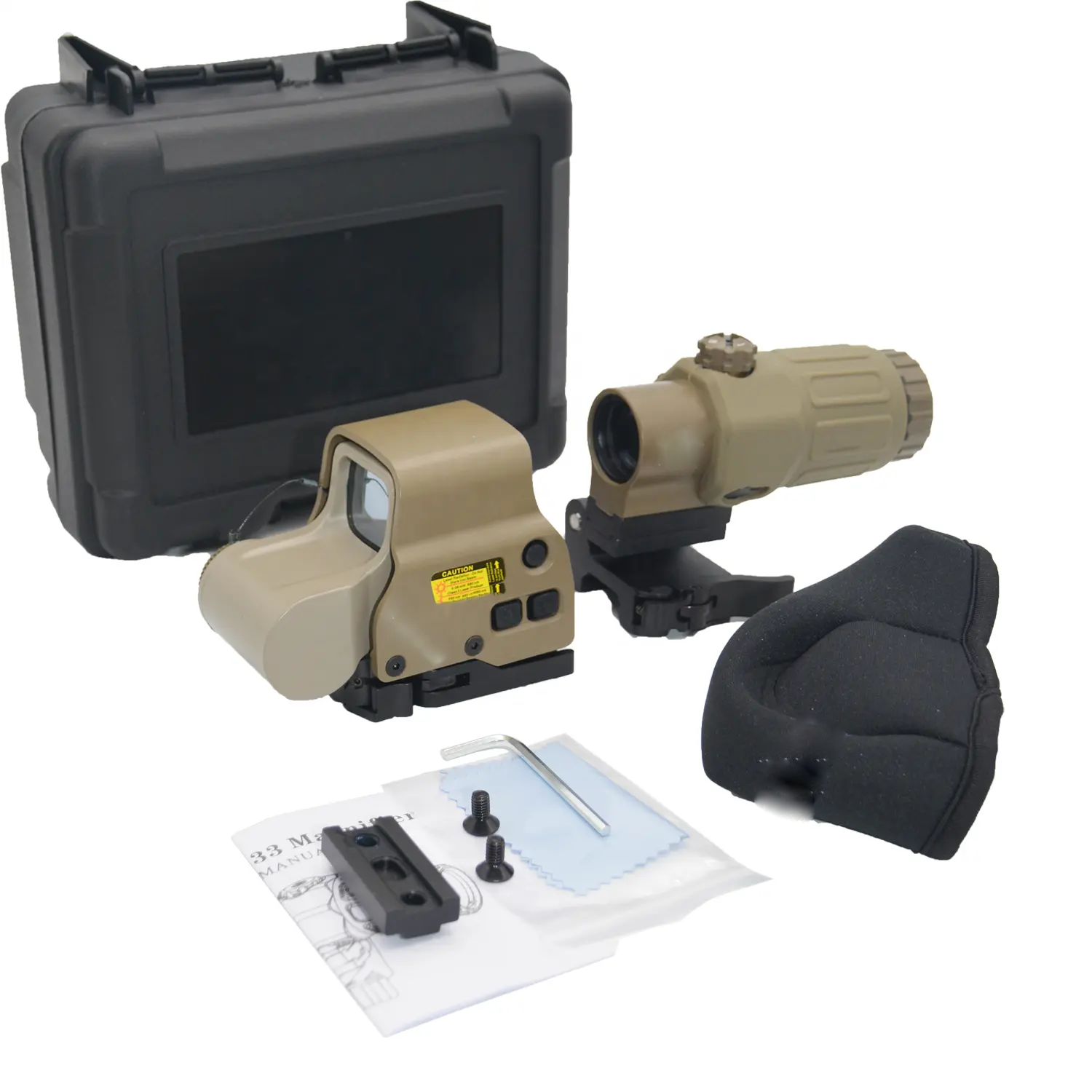 product goodluck 3x magnifier 558 holographic scope with g33 combination red dot sight for hunting-4
