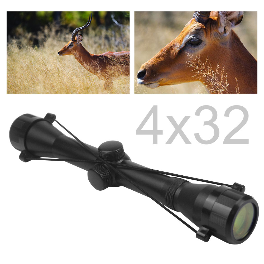 product oem odm tactical classic scope black matte 4x32mm long profile tactical sight spotting scope outdoor reticle optical scope-6